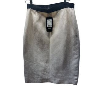 Escada Skirt  size eu 42 (Size 8) Margaretha Ley Women Ivory A-line Skirt, Slit